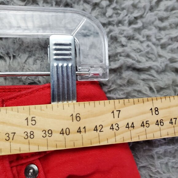 Lane Bryant Jeans Womens 14 Red Boyfriend Capri Flex Magic Waistband Denim - Picture 5 of 10